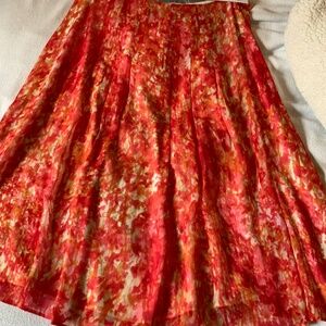 Jones New York Coral Cream size 16 Fully Lined Skirt